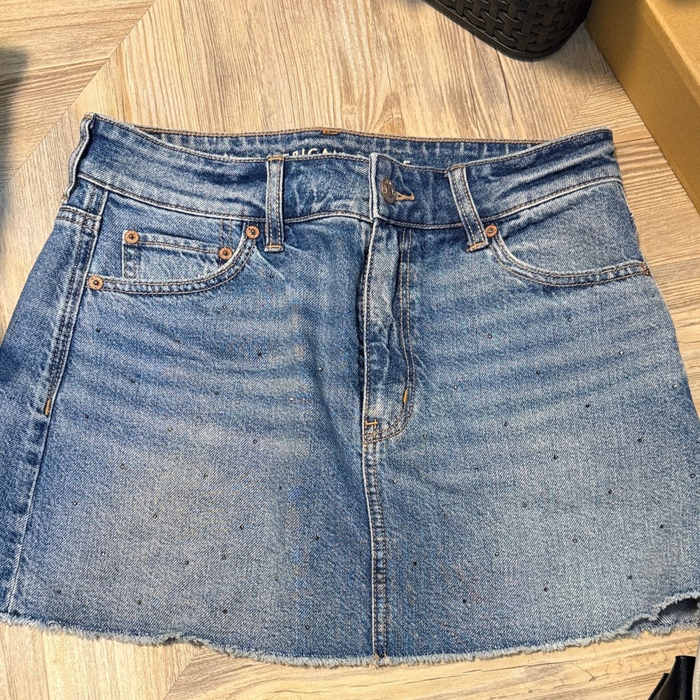 American Eagle Outfitters Light Blue Denim Mini Skirt